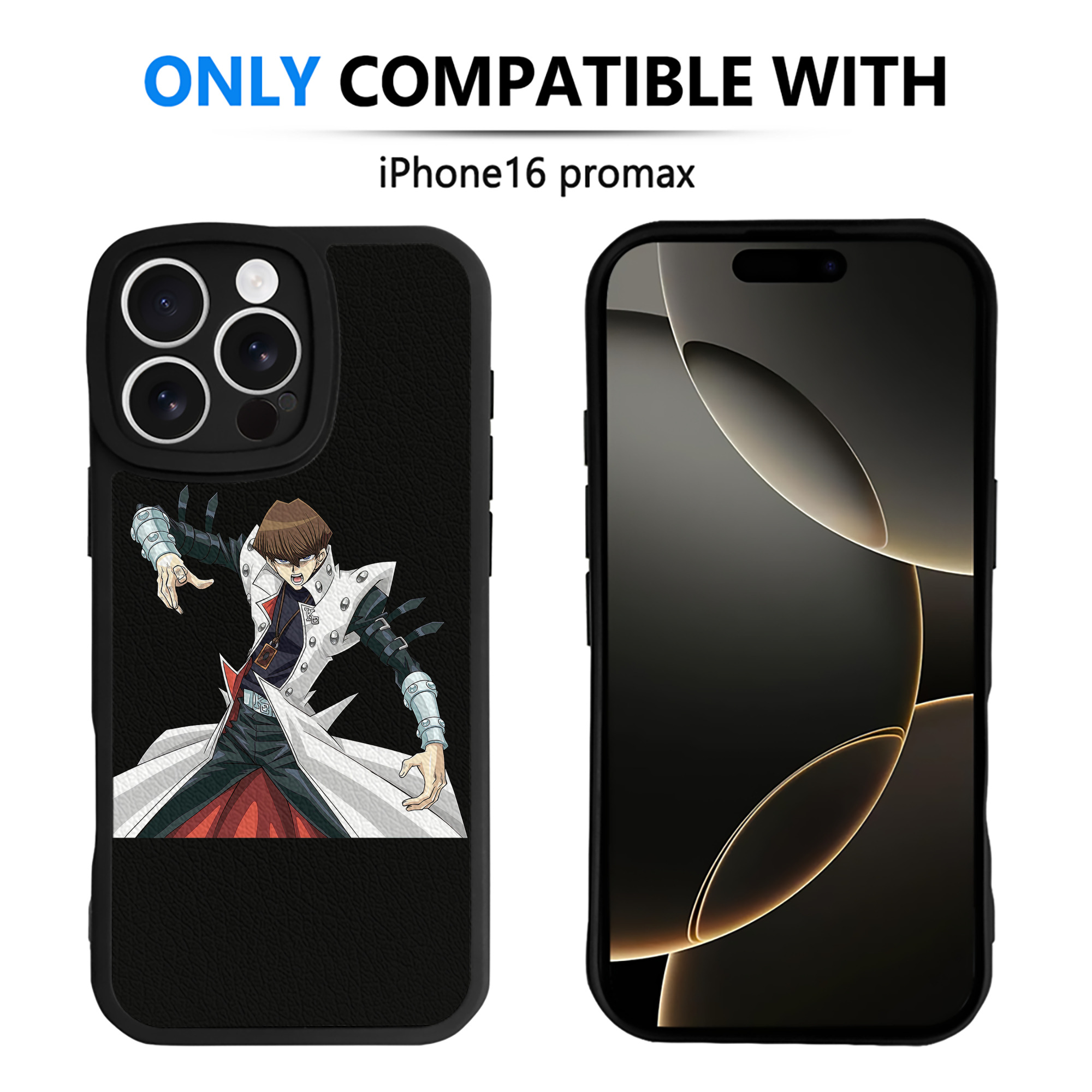 （画像用） 遊☆戯☆王 Yu-Gi-Oh! 【iPhone 16シリーズ対応】シリコンスマホケース（レザー調） 材質：シリコン